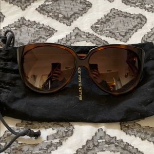 AUTH Balenciaga Brown Tortoise 0080/s Sunglasses